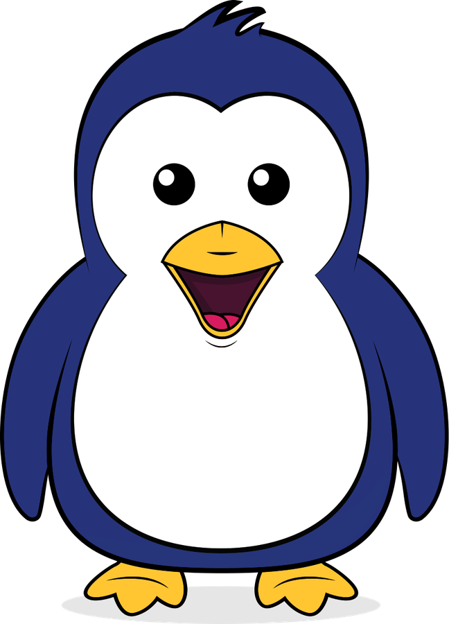 Frolos penguin mascot waving